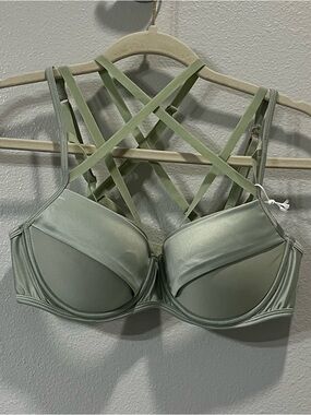 Lunalae Brianna Bra Light Sage Demi Cut Bra - Women Intimates